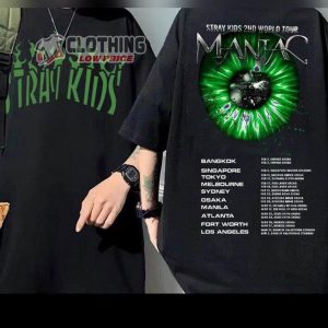 Maniac 2023 Maniac World Tour Merch, Stray Kids Shirt, Maniac 2023 Kpop Merch Sweatshirt, Maniac Kpop Concert Fan Made Tee