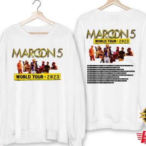 Maroon 5 World Tour 2023 Shirt, Maroon 5 Las Vegas 2023 Dates Sweatshirt, Maroon 5 Concert 2023 Hoodie
