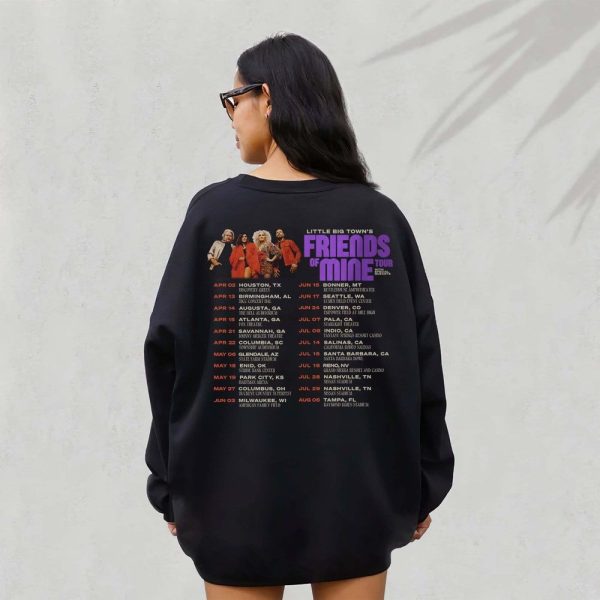 Mr.Sun Little Big Town’s Friends Of Mine Tour 2023 Merch, Little Big Town’s Friends Of Mine Tour Setlist T-Shirt