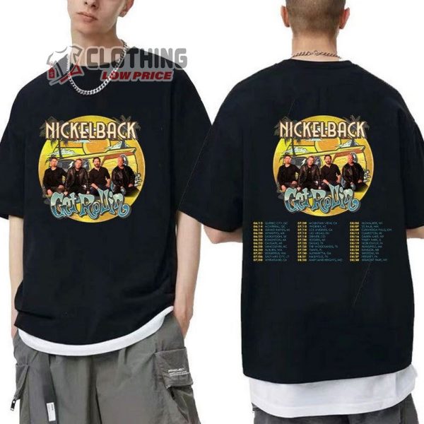 Nickelback Band Concert 2023 Shirt, Nickelback Get Rollin’ Tour 2023 Shirt, Nickleback Get Rollin New Album Shirt, Nickleback Tour Sweatshirt