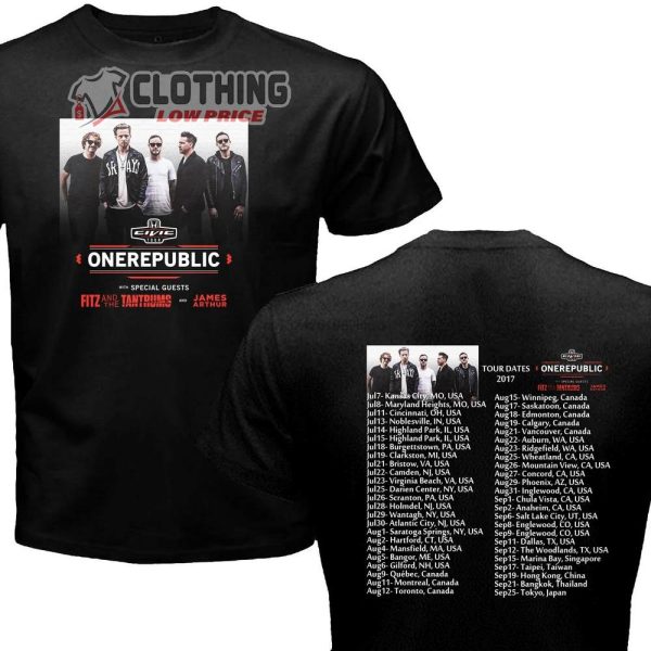 Onerepublic Tour 2023 Shirt, New Onerepublic Tour Dates 2017 Shirt, Onerepublic Las Vegas Shirt, Onerepublic Merch