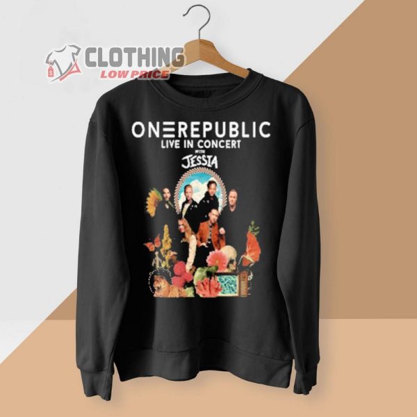 Onerepublic Tour 2023 Shirt, Onerepublic Live In Concert With Jessia Shirt, Onerepublic Top Gun Song Shirt Gift For Fan, Onerepublic Merch