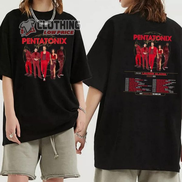 Pentatonix The World Tour Summer 2023 Merch, Pentatonix 2023 Concert With Special Guest T-Shirt