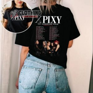 Pixy Tour 2023 Shirt Pixy Vintage Retro T Shirt Kpop Pixy Vintage Shirt Ella Lola Satbyeol Dia Sua Dajeong Shirt Kpop Inspired Merch 1