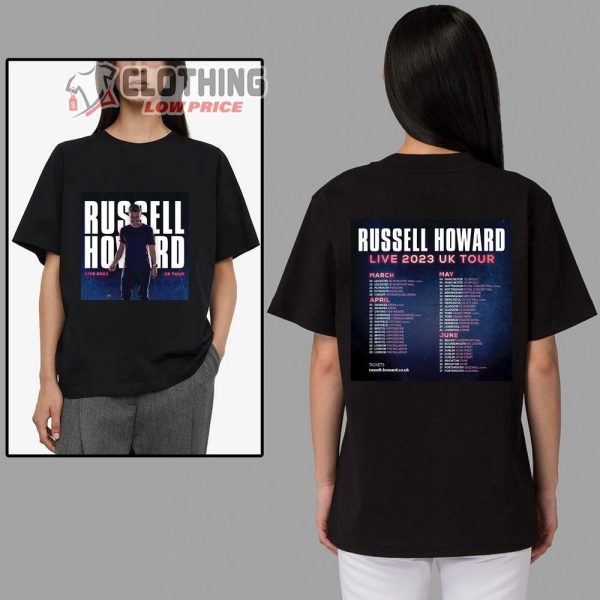 Russell Howard Live 2023 UK Tour Tickets Merch, Live 2023 UK Tour Shirt, Russell Howard World Tour 2023 T-Shirt