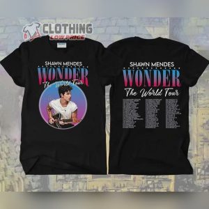 Shawn Mendes The World Tour 2023 Unisex Tee Shawn Mendes 2022 2023 World Tour Merch Shawn Mendes 2022 Tour Concert Shirt