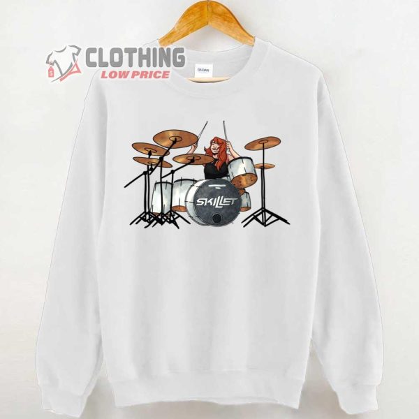 Skillet Tour 2023 Sweatshirt, Drummer Jen Ledger Skillet Shirt, Skillet Setlist 2023 Hoodie, Skillet Comatose Album Gift  For Fan