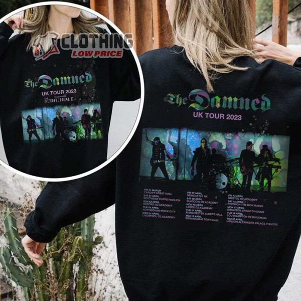 The Damned London 2023 New Tour Tickets Merch, The Damned UK Tour 2023 Shirt The Damned Tour 2023 Tickets T-Shirt
