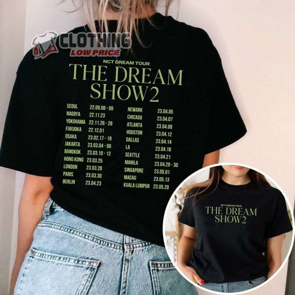 The Dream Show Tour 2023 Merch, Nct Dream World Tour 2023 Shirt The Dream Show Tour 2023 Setlist T-Shirt