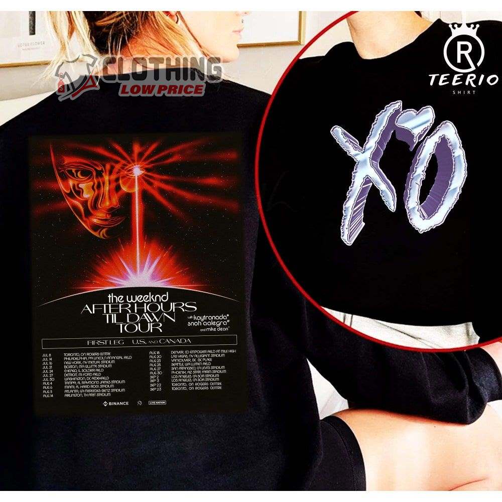 The Weeknd After Hours Til Dawn Tour 2022 Merch, After Hours Til Dawn Concert 2022-2023 Shirt The Weeknd Xo T-Shirt