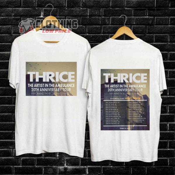 Thrice The Artist In The Ambulance 20Th Anniversary Tour 2023 Merch, Thrice Tour 2023 With Special Guest T-Shirt