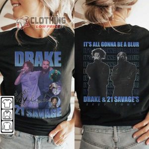 Vintage 90S Drake Retro Graphic Tee Drake Rap Tour Unisex Doubled Sided Hoodie Drake Its All A Blur Tour 2023 Shirt 21 Savage Vintage Sweatshirt2