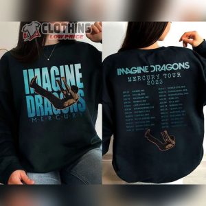 Vintage Imagine Dragon Mercury World Tour 2023 Sweatshirt Concert Mercury Imagine Dragon T Shirt Imagine Dragon Album Music Shirt Mercury 2023 Merch1