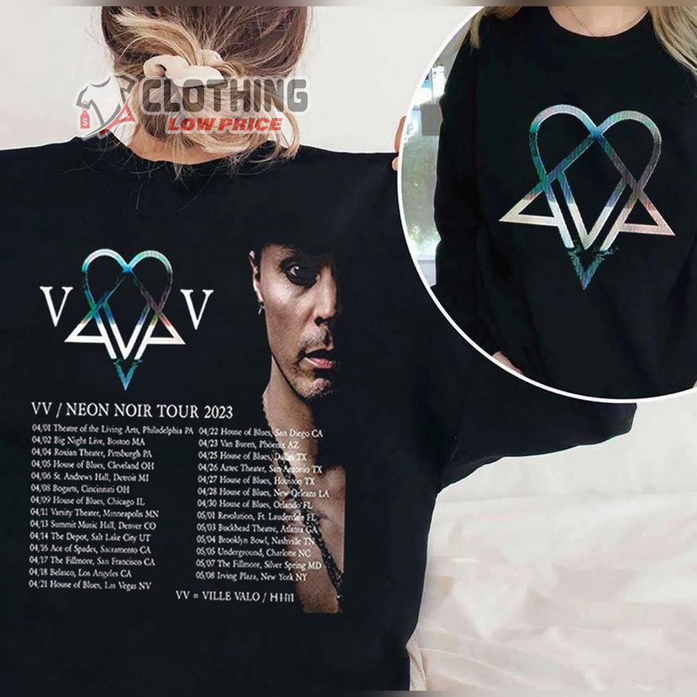 Vv Neon Noir Tour 2023 Shirt, Ville Valo Tour Sweatshirt, 2023 Music  Festival, Neon Noir 2023 Tour Shirt - ClothingLowPrice