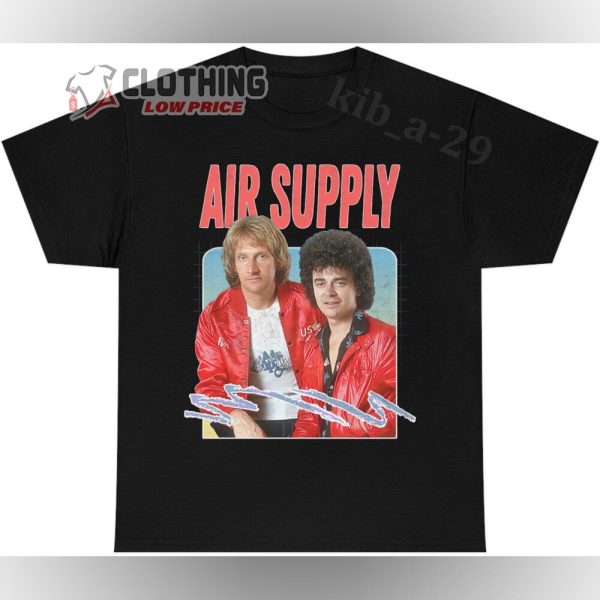 Air Supply Concerts 2023 T- Shirt, Air Supply 80s Retro Faded Look Music Fan Vintage Tee, Air Supply Lost In Love T- Shirt