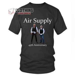 Air Supply Tour 2023 T- Shirt, 45 Years Anniversary Air Supply Shirt, Songs By Air Supply Merch