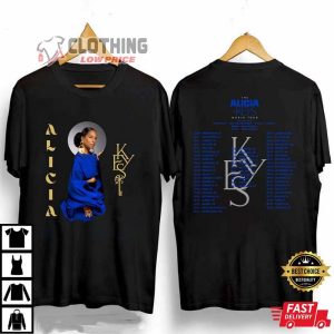 Alicia Keys World Tour Concert T- Shirt, Alicia Keys T- Shirt, Alicia Keys Tour 2023 Merch