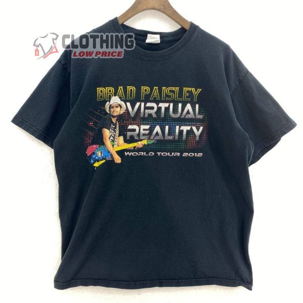 Brad Paisley Tour 2023 Shirt, Brad Paisley Country Music Virtual Reality World Tour 2012 Black T-shirt, Brad Paisley She’s Everything Merch