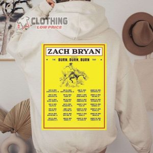 Burn Burn Burn Tour 2023 Zach Bryan Merch Zach Bryan Tour 2023 Shirt The Burn Burn Burn Tour Zach Bryan World Tour 2023 Setlist T Shirt 3