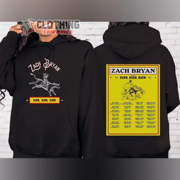 Burn Burn Burn Tour 2023 Zach Bryan Merch, Zach Bryan Tour 2023 Shirt, The Burn Burn Burn Tour Zach Bryan World Tour 2023 Setlist T-Shirt