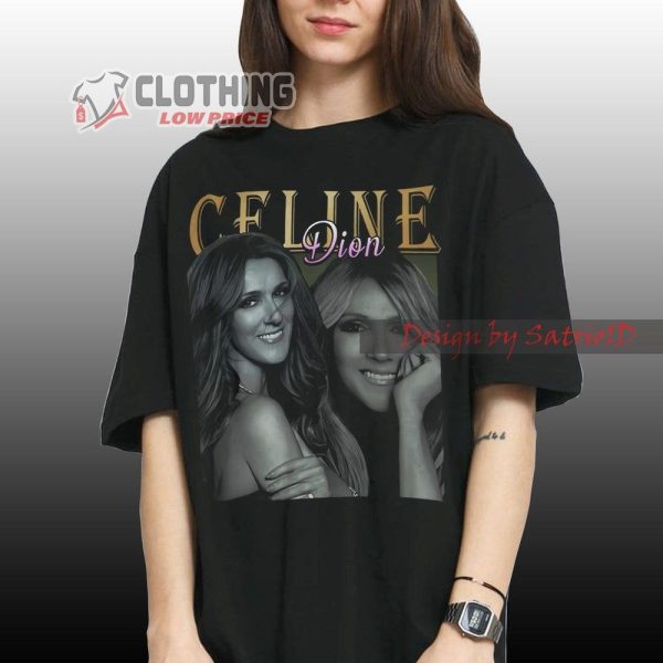 Celine Dion Vintage Metal Merch, Celine Dion My Heart Will Go On Funny Shirt, Celine Dion Tour Dates 2023 T-Shirt