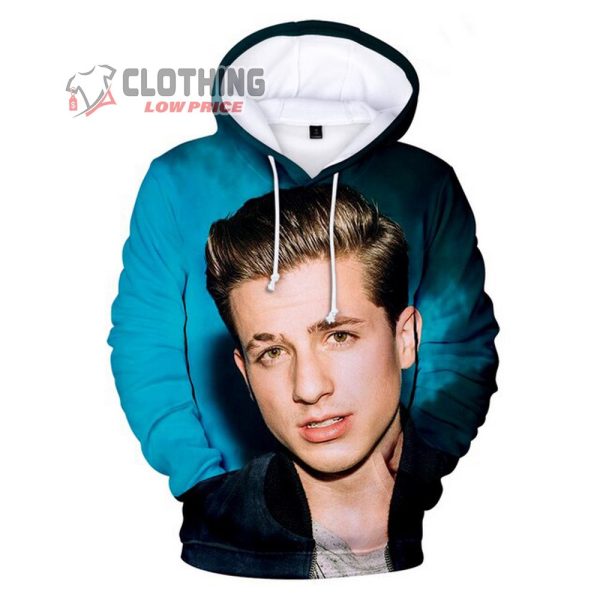 Charlie Puth 3d Cetak Pullover Hoodie, Charlie Puth Tickets Merch, Charlie Puth Wolf Trap Hoodie