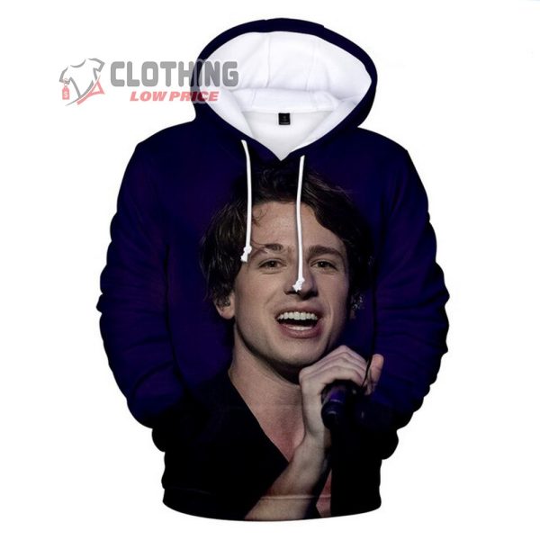 Charlie Puth Tour 2023 Hoodie, Charlie Puth Concert 2023 Hoodie, 2019 Impression 3D Charlie Puth Sweatshirt