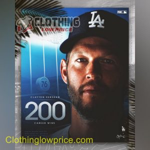 Clayton Kershaw 200 Career Wins Canvas, Kershaw 200th Career Wins Los Angeles Dodgers Top 3 Pitcher Canvas Wall Art