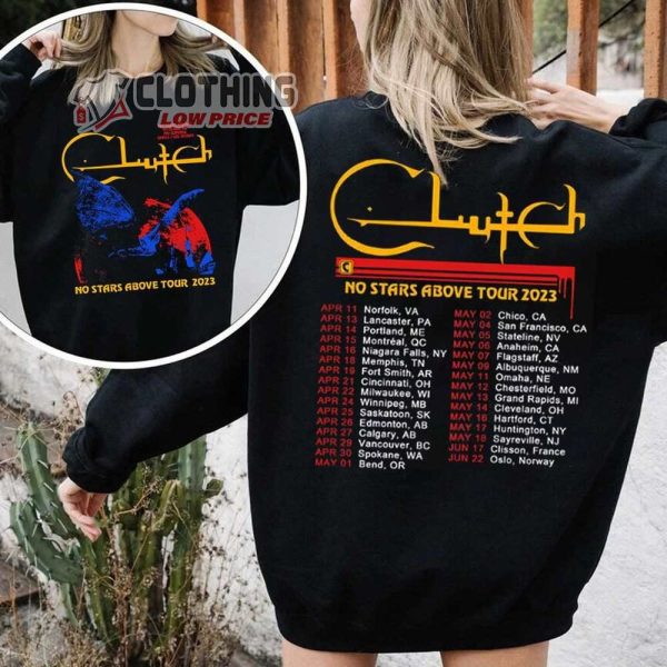 Clutch Rock Band No Stars Above Tour 2023 Merch, No Stars Above Tour 2023 Shirt, Clutch World Tour 2023 Setlist T-Shirt