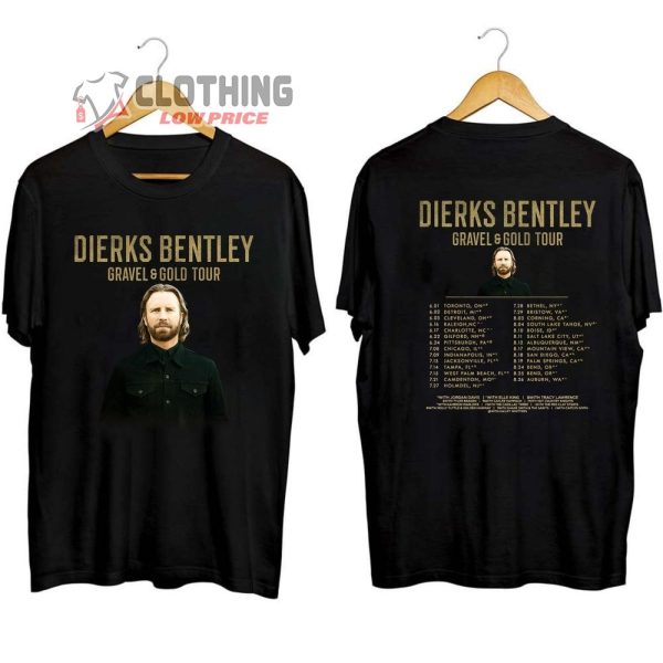 Dierks Bentley Gravel And Gold 2023 Tour Merch, Dierks Bentley Songs Sweatshirt, Dierks Bentley World Tour 2023 T-Shirt