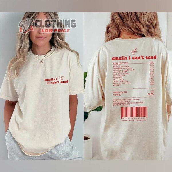 Emails I Can’t Send Tour 2023 Shirt , Sabrina Carpenter T- Shirt, Sabrina Carpenter Tour Dates T- Shirt