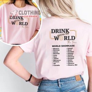 Epcot Drink Around The World Tour 2023 Merch Epcot World Tour 2023 Shirt Epcot The Tour World Showcase 2023 T Shirt 2