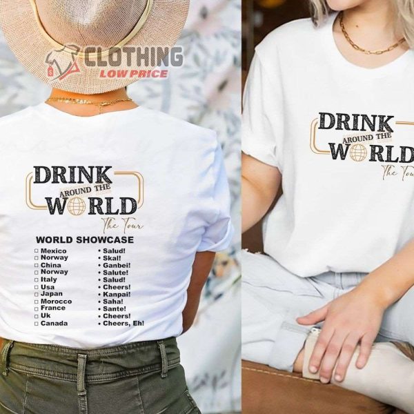 Epcot Drink Around The World Tour 2023 Merch, Epcot World Tour 2023 Shirt, Epcot The Tour World Showcase 2023 T-Shirt