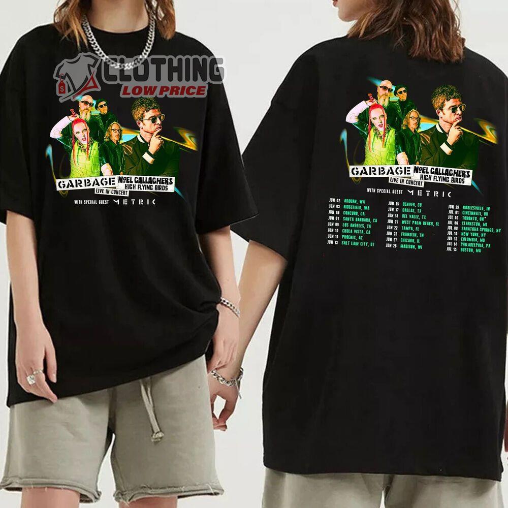 Garbage Band World Tour 2023 Merch, Noel Gallagher 2023 Summer Tour Shirt Garbage Band Live In Concert With Special Guest T-Shirt
