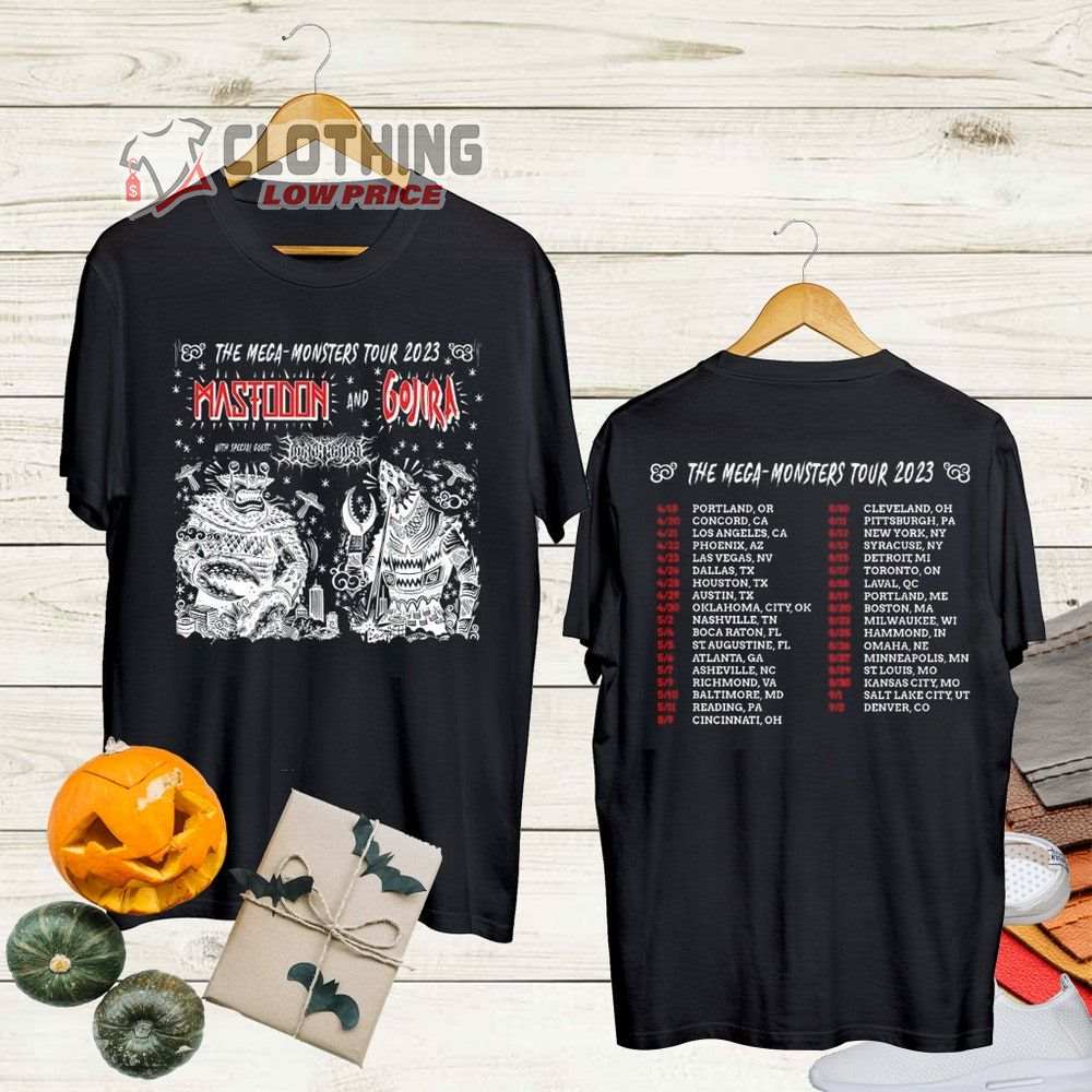 Gojira And Mastodon The Mega-Monsters Tour 2023 Merch, Gojira And ...