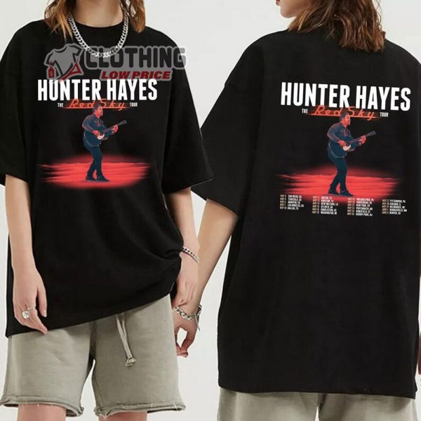 Hunter Hayes The Red Sky Tour 2023 Merch, Hunter Hayes Tour 2023 Hoodie, The Red Sky Tour 2023 Tickets T-Shirt