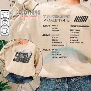 Ikon Kpop Tee Shirt Take Off Tour Vintage Sweatshirt Ikon Unisex Gifts Fan Hoodie2