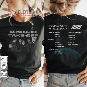 Ikon Kpop Tee Shirt Take Off Tour Vintage Sweatshirt Ikon Unisex Gifts Fan Hoodie4