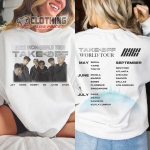 Ikon Take Off Tour Sweatshirt Ikon Vintage Retro Music Unisex Hoodie Ikon Kpop Shirt1