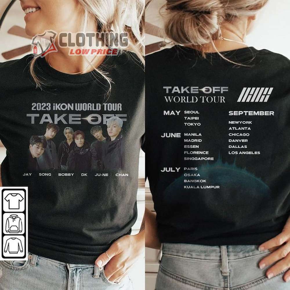 Ikon Take Off Tour Sweatshirt, Ikon Vintage Retro Music Unisex Hoodie, Ikon Kpop Shirt