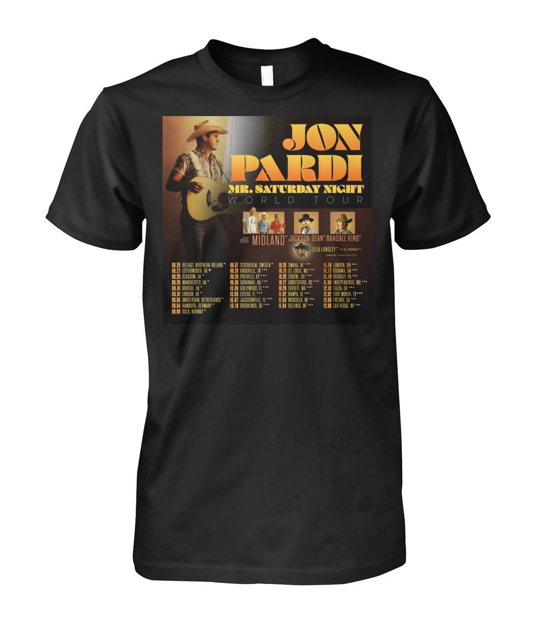 Jon Pardi 2023 Tour Shirt, Jon Pardi Mr. Saturday Night Premium T-shirt, Jon Pardi Concerts 2023 Shirt