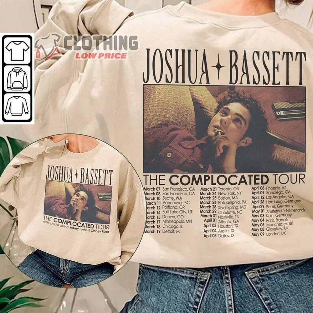 Joshua Bassett Music Tour 2023 Shirt, Joshua Bassett Tour Tee, The Complicated Tour 2023 Concert Sweatshirt