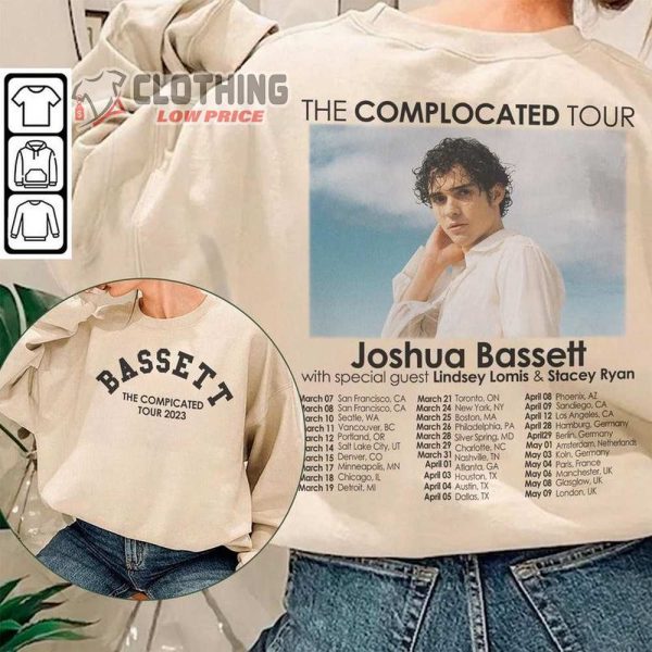 Joshua Bassett Tour 2023 Merch, The Complicated Tour 2023 Sweatshirt, Joshua Bassett Concer 2023 Tee