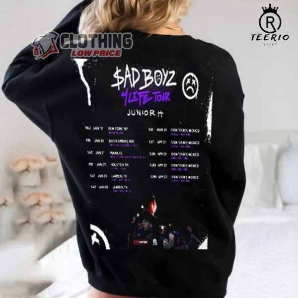 Junior H Sad Boyz Tour Dates 2023 Merch, Junior H Rapper Sad Boyz T-Shirt, Junior H Hoodie