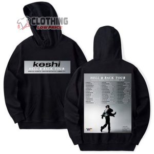 Keshi World Tour Merch Keshi Hell And Back Tour 2023 Shirt Keshi Hell And Back Tour 2023 With Special Guests T Shirt1