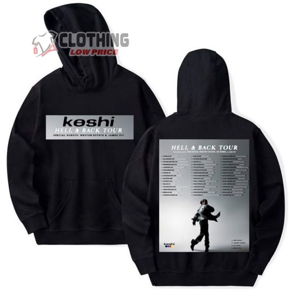 Keshi World Tour Merch, Keshi Hell And Back Tour 2023 Shirt, Keshi Hell And Back Tour 2023 With Special Guests T-Shirt