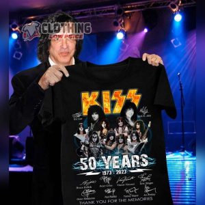 Kiss Band 50 Years Anniversary 1973-2023 Shirt, Kiss Band 2023 Tour Merch