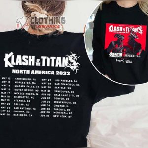 Kreator And Sepultura 2023 Tour Merch, Klash Of The Titans North America 2023 Tour Shirt, Kreator And Sepultura Shirt, Klash Of The Titans Shirt