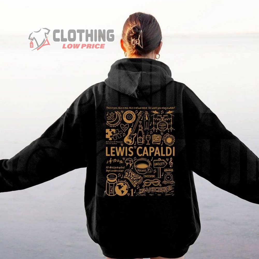 Lewis Capaldi Tour 2023 Merch, Lewis Capaldi Music Tour Shirt, Capaldi Album Tracklist Sweatshirt