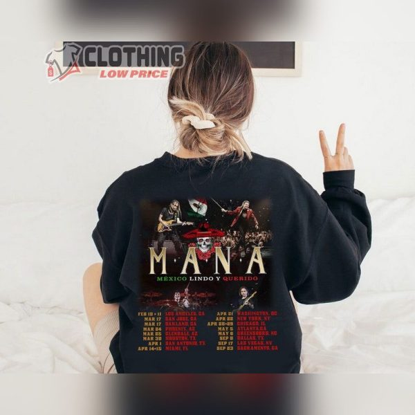 Man� Tour 2023 T-Shirt, Mana Concert Shirt, M�xico Lindo Y Querido Tour Mana Tour Shirt, Mana Music Band Merch